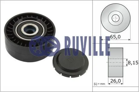 Паразитный / ведущий ролик, поликлиновой ремень RUVILLE 55786