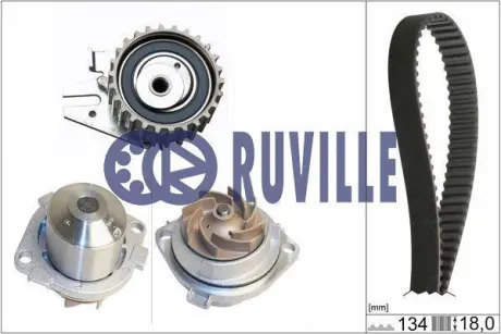 Водяной насос + комплект зубчатого ремня RUVILLE 55831701