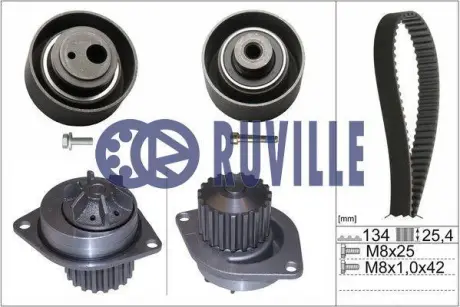 Водяной насос + комплект зубчатого ремня RUVILLE 55906701
