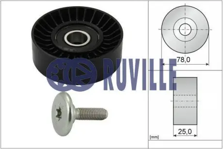 Паразитный / ведущий ролик, поликлиновой ремень RUVILLE 55952