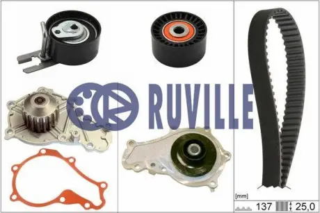 Водяной насос + комплект зубчатого ремня RUVILLE 55953741