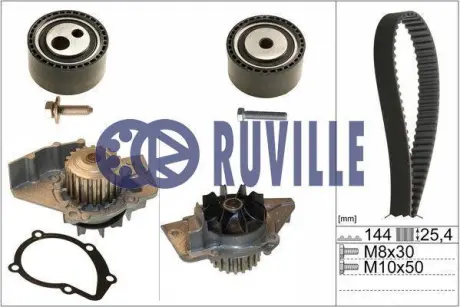 Водяной насос + комплект зубчатого ремня RUVILLE 55971721