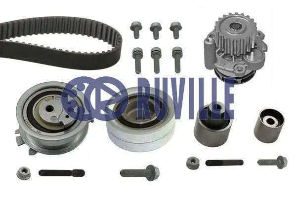 Водяной насос + комплект зубчатого ремня RUVILLE 56349701 (фото 1)