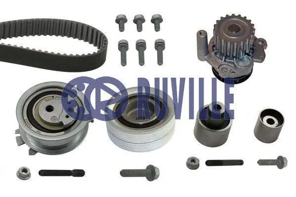 Водяной насос + комплект зубчатого ремня RUVILLE 56349702 (фото 1)