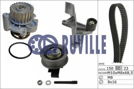 Водяной насос + комплект зубчатого ремня RUVILLE 56364711