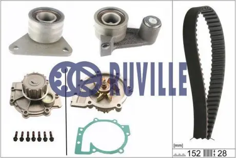 Водяной насос + комплект зубчатого ремня RUVILLE 56511701