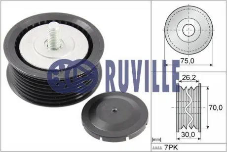 Паразитный / ведущий ролик, поликлиновой ремень RUVILLE 56724