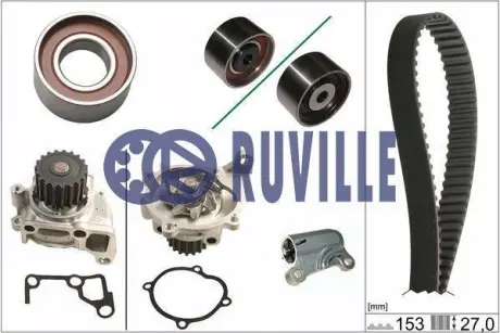 Водяной насос + комплект зубчатого ремня RUVILLE 57034711