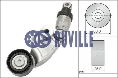 Натяжитель ремня, клиновой зубча RUVILLE 57060