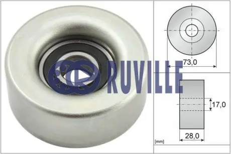 Паразитный / ведущий ролик, поликлиновой ремень RUVILLE 57085