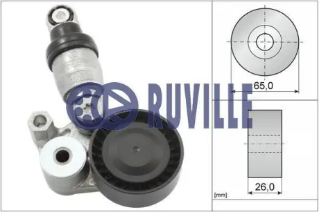 Амортизатор, поликлиновой ремень RUVILLE 57086