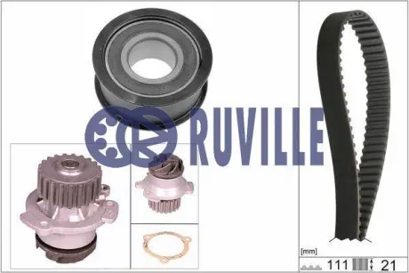 Водяной насос + комплект зубчатого ремня RUVILLE 57201702