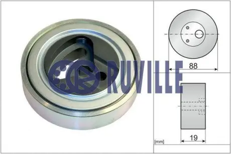Натяжной ролик, поликлиновой ремень RUVILLE 57720