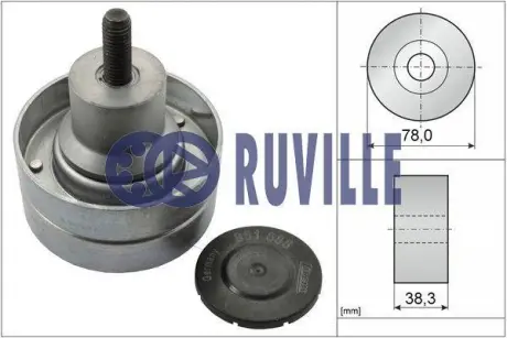 Паразитный / ведущий ролик, поликлиновой ремень RUVILLE 58941