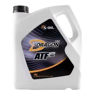 Жидкость трансмиссионная DRAGON ATF III DEXRON III, 4L S-OIL DRAGONATFIII4