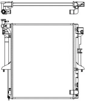 Radiator. Cooling system. Радиатор системы охлаждения. SAKURA 33211053
