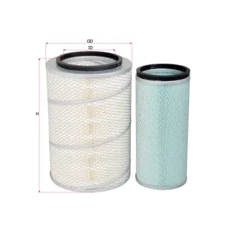 Air filter, set. Фильтр воздушный, набор SAKURA A6118S