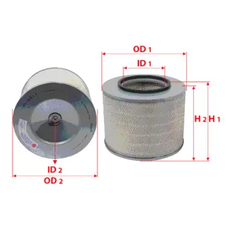 Air filter, primary. Фильтр воздушный, основной SAKURA A6811