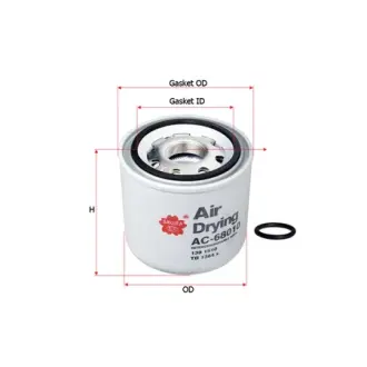 Air dryer, desiccant, Spin-On. Фильтр осушителя воздуха для пневмотормозов SAKURA AC68010