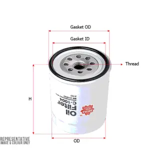 Oil filter, Spin-On. Фильтр масляный, накручиваемый SAKURA C1004