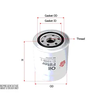 Oil filter, Spin-On. Фильтр масляный, накручиваемый SAKURA C10081