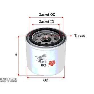 Oil filter Spin-On. Фильтр масляный, накручиваемый SAKURA C1032