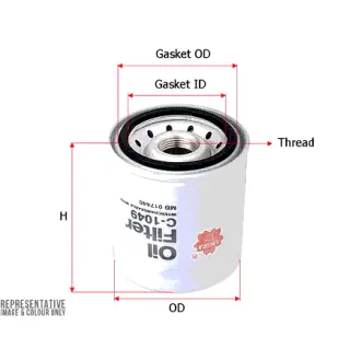 Oil filter, Spin-On. Фильтр масляный, накручиваемый SAKURA C1049