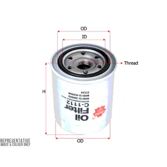 Oil filter, Spin-On. Фильтр масляный, накручиваемый SAKURA C1112