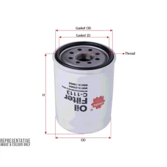 Oil filter, Spin-On. Фильтр масляный, накручиваемый SAKURA C1113