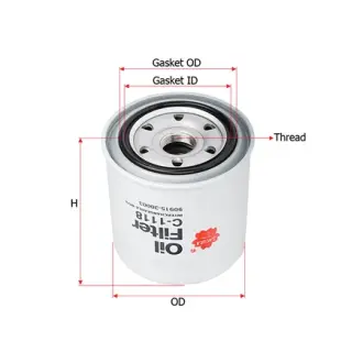 Oil filter, Spin-On. Фильтр масляный, накручиваемый SAKURA C1118