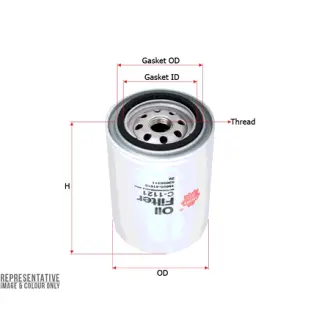 Oil filter, Spin-On. Фильтр масляный, накручиваемый SAKURA C1121