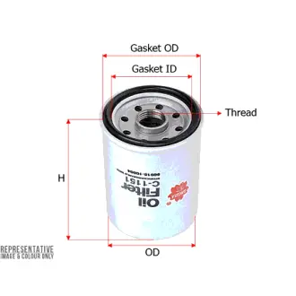 Oil filter Spin-On, Фильтр масляный, накручиваемый SAKURA C1151