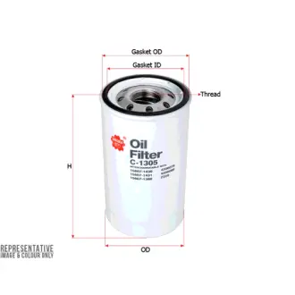Oil filter, Spin-On. Фильтр масляный, накручиваемый SAKURA C1305