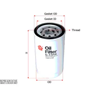 Oil filter, Spin-On. Фильтр масляный, накручиваемый SAKURA C1316