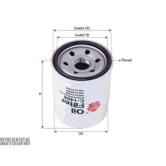 Oil filter, Spin-On. Фильтр масляный, накручиваемый SAKURA C1404