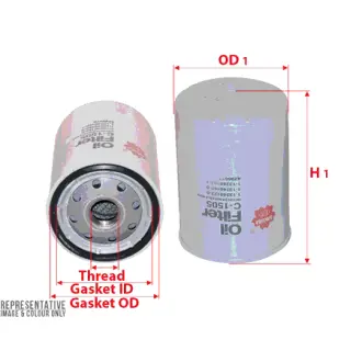 Oil filter Spin-On. Фильтр масляный, накручиваемый SAKURA C1505