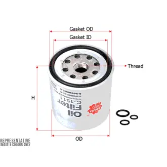 Oil filter Spin-On, Фильтр масляный, накручиваемый SAKURA C1511