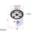 Oil filter Spin-On, Фильтр масляный, накручивающийся SAKURA C1514 (фото 1)
