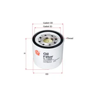 Oil filter, Spin-On. Фильтр масляный, накручиваемый SAKURA C1562