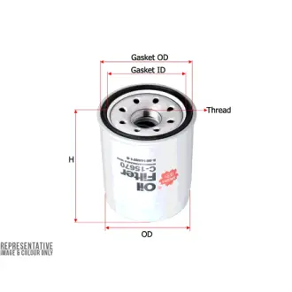 Oil filter, Spin-On. Фильтр масляный, накручиваемый SAKURA C15670