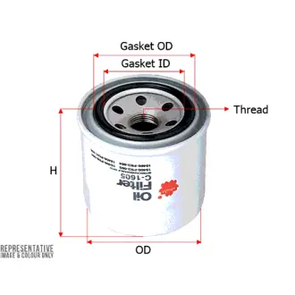 Oil filter, Spin-On. Фильтр масляный, накручиваемый SAKURA C1605