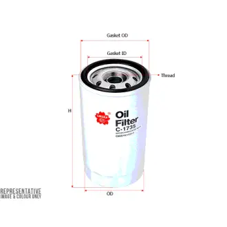 Oil filter, Spin-On. Фильтр масляный, накручиваемый SAKURA C1735