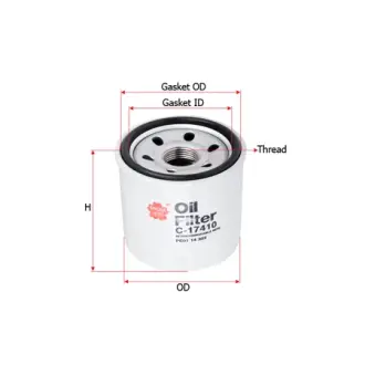 Oil filter, Spin-On. Фильтр масляный, накручиваемый SAKURA C17410