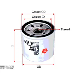 Oil filter, Spin-On. Фильтр масляный, накручиваемый SAKURA C1809