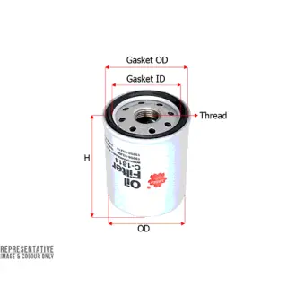 Oil filter, Spin-On. Фильтр масляный, накручиваемый SAKURA C1814