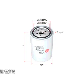 Oil filter, Spin-On. Фильтр масляный, накручиваемый SAKURA C1819