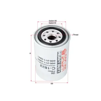 Oil filter, Spin-On. Фильтр масляный, накручиваемый SAKURA C1822