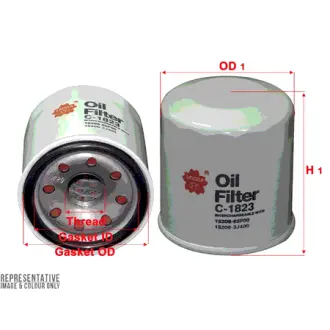 Oil filter, Spin-On. Фильтр масляный, накручиваемый SAKURA C1823