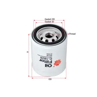 Oil filter, Spin-On. Фильтр масляный, накручиваемый SAKURA C1826