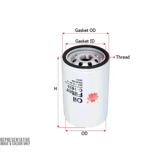 Oil filter, Spin-On. Фильтр масляный, накручиваемый SAKURA C1828